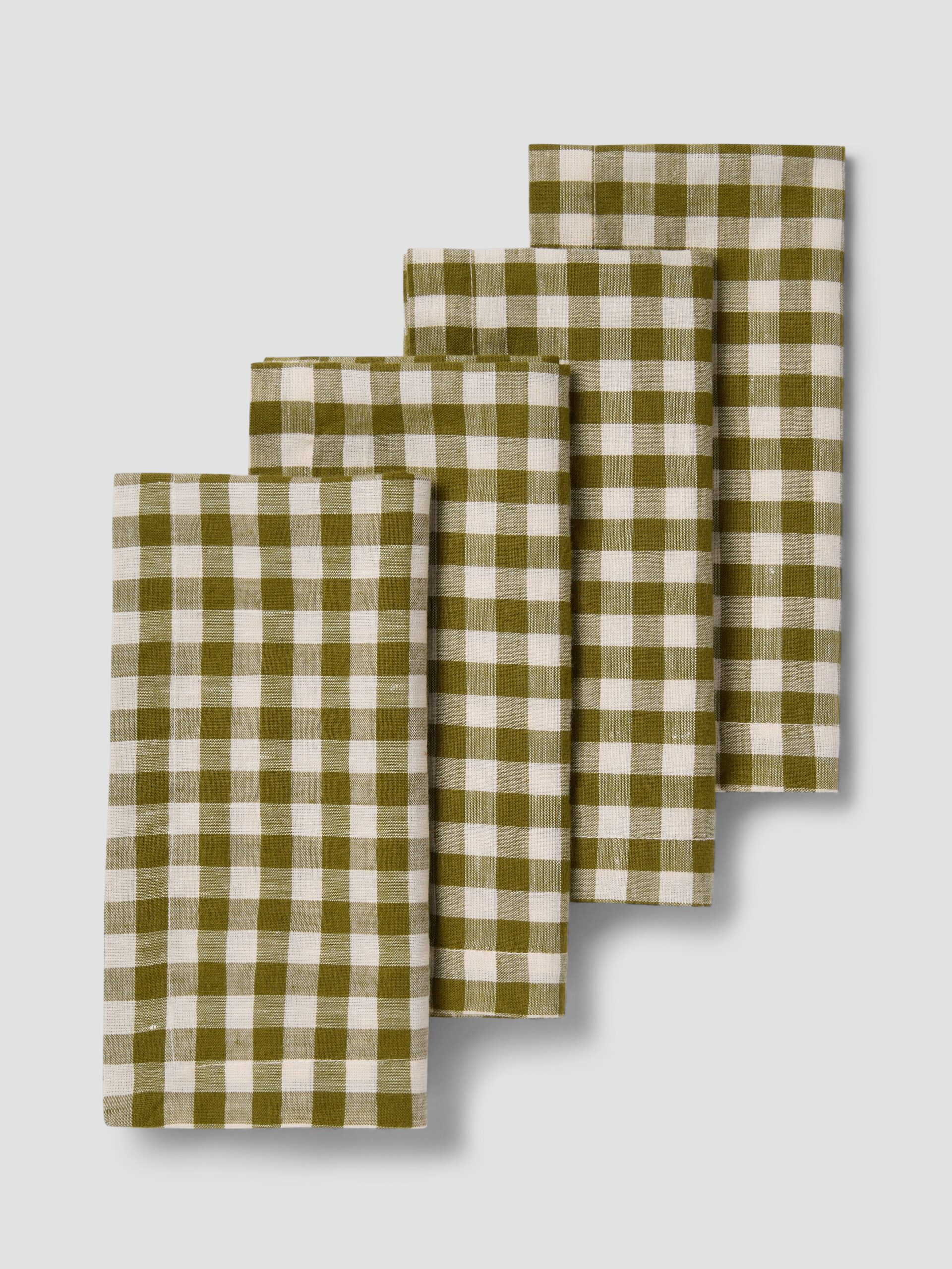 Linen-Blend-NapkinBotanical-Green-GinghamGROUP