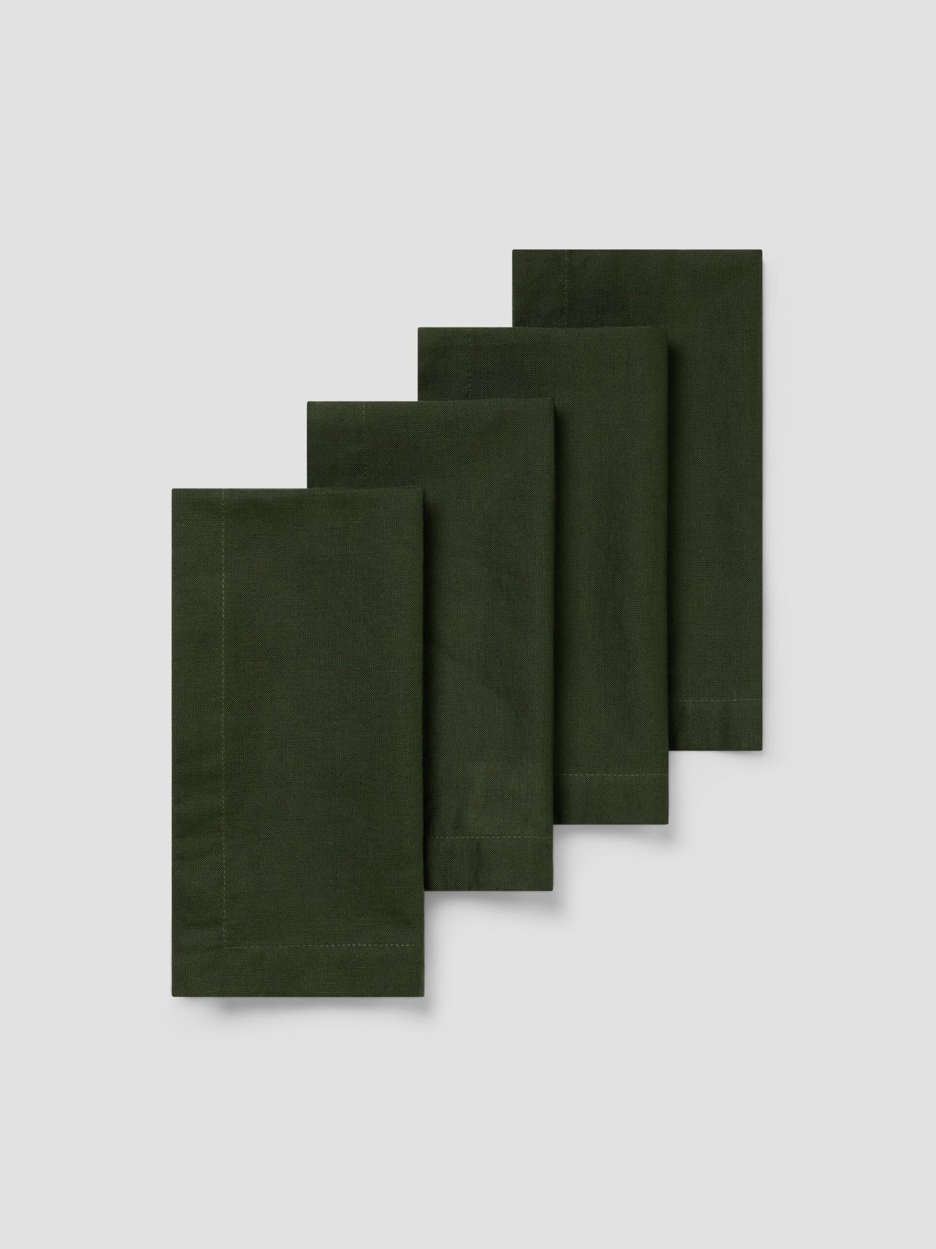 PLAIN-LINEN-BLEND-TABLEWARE-NAPKINSFERN-GREENGROUP