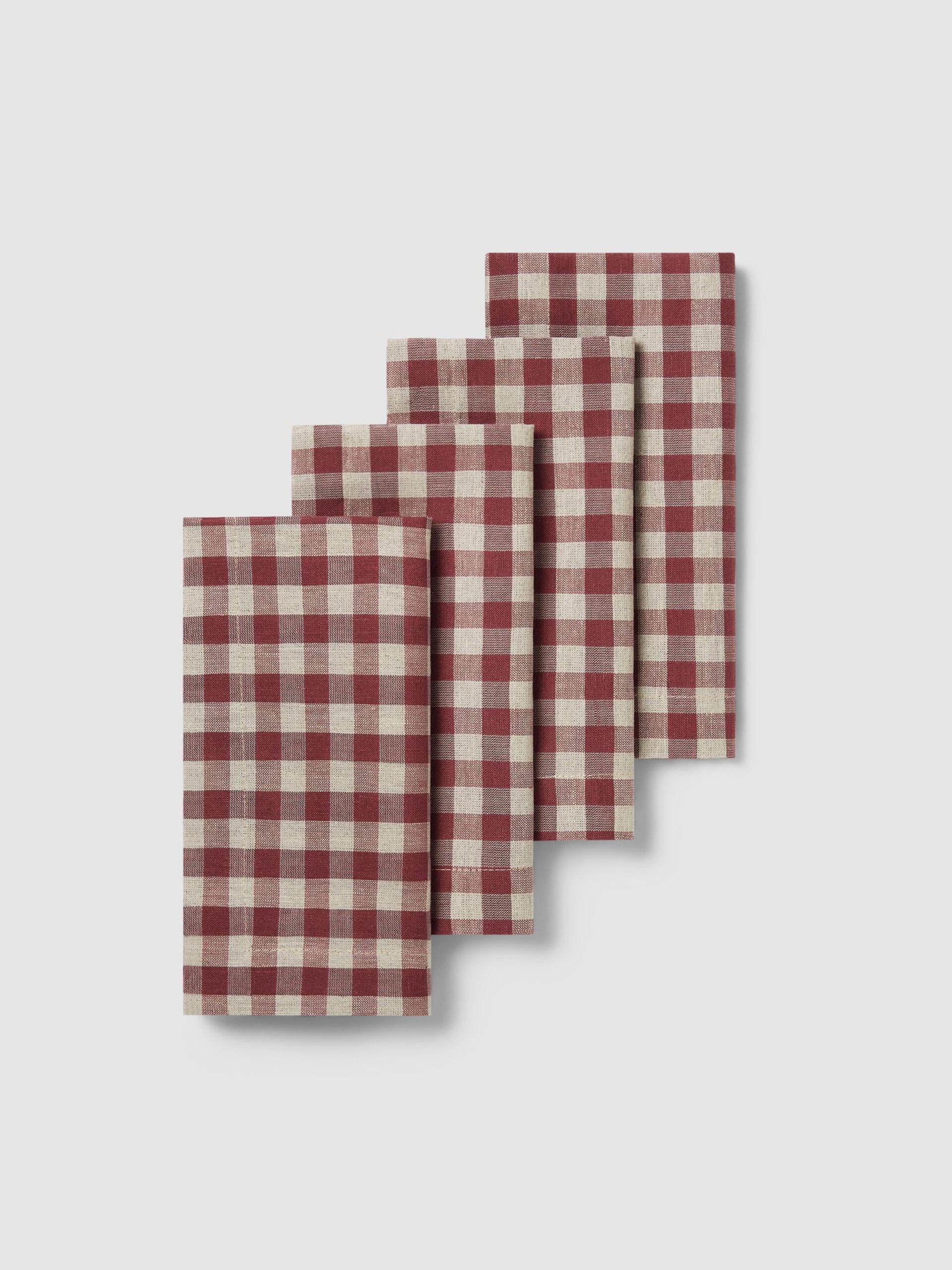 Rhubarb_Gingham_Linen_Blend_Napkins_Set_of_4